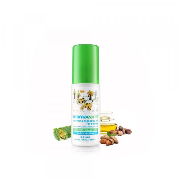 Mamaearth Soothing Massage Oil for Babies (100 ml, 0-5 Yrs,White)