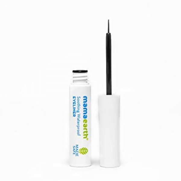 Mamaearth Soothing Waterproof Eyeliner With Almond Oil &amp; Castor Oil For 10 Hour Long Stay, Black, 3.5ml Matte Finish