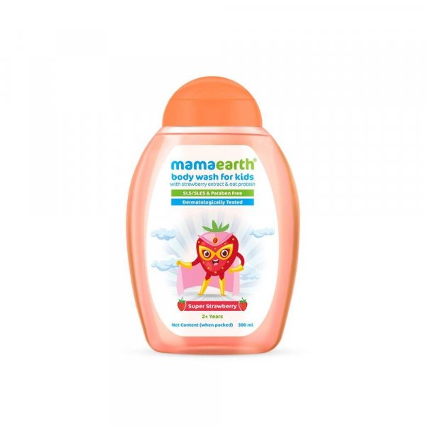 Mamaearth Super Strawberry Body Wash for Kids with Strawberry Oat Protein â 300 ml, 1 count