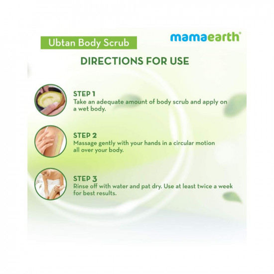 Mamaearth Ubtan Body Scrub for Men & Women 200g | With Turmeric, Saffron & Walnut Beads - Removes Sun Tan, Skin Brightening