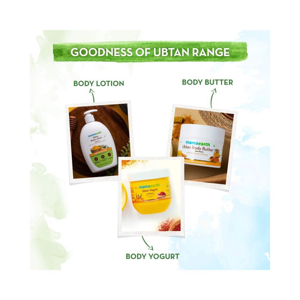 Mamaearth Ubtan Body Wash With Turmeric & Saffron, Shower Gel for Glowing Skin 300 ml