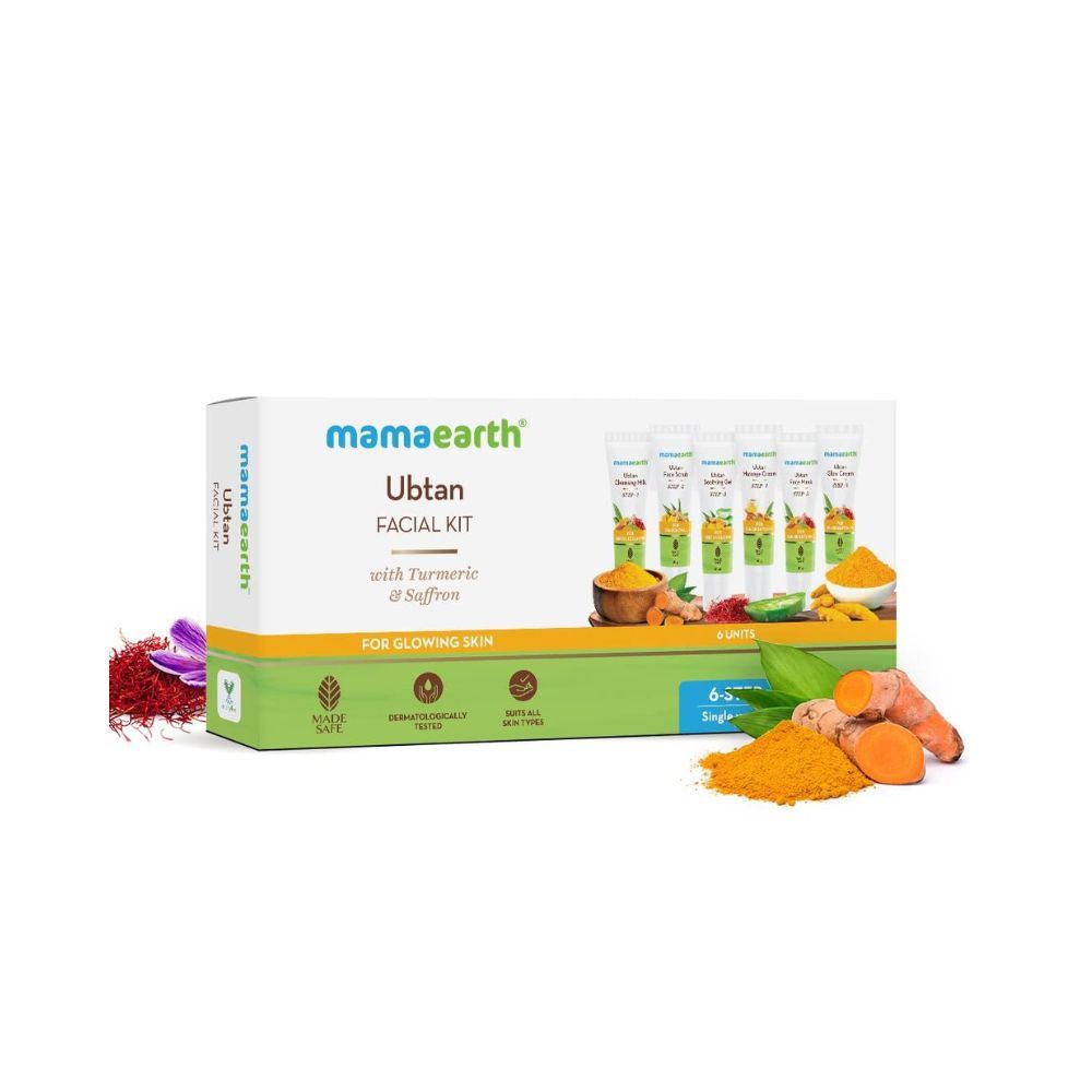Mamaearth Ubtan Facial Kit with Turmeric & Saffron for Glowing Skin - 60 g