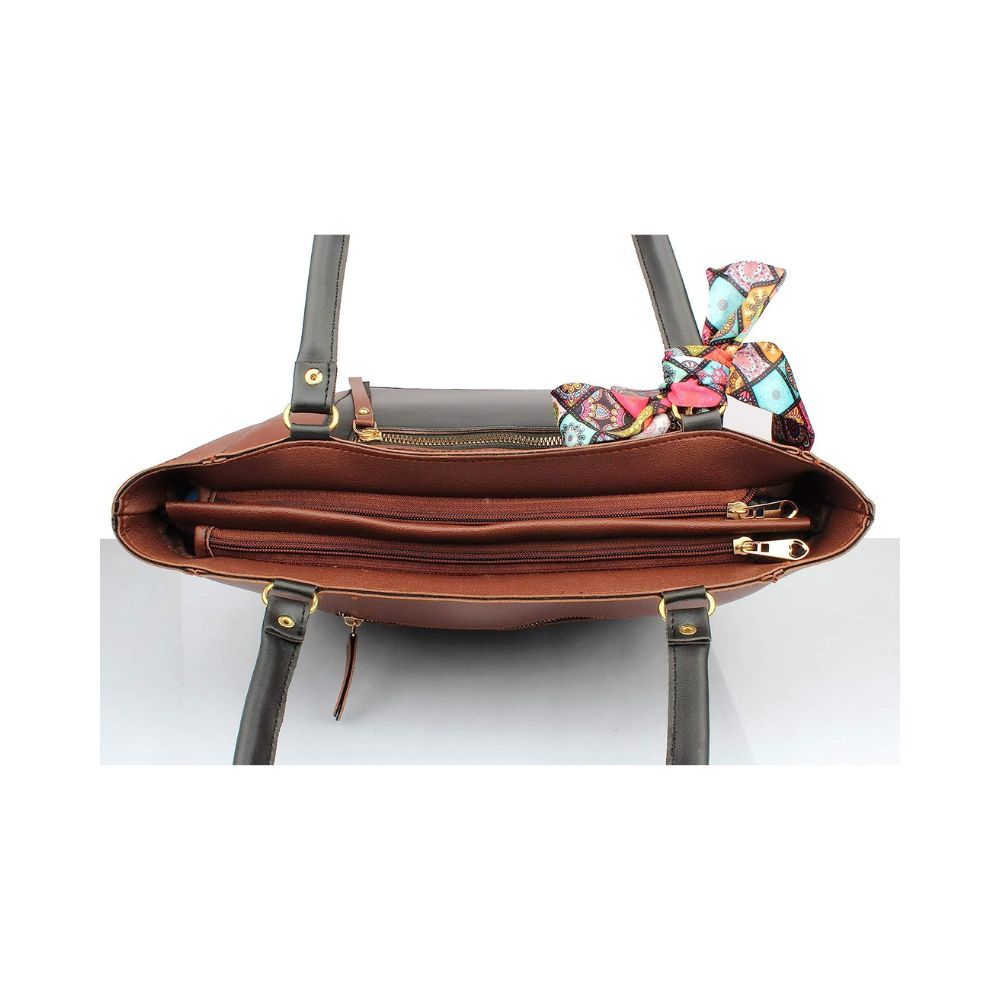 Mammon Women's Multi-colored Handbag(pkt-zip-ribn)