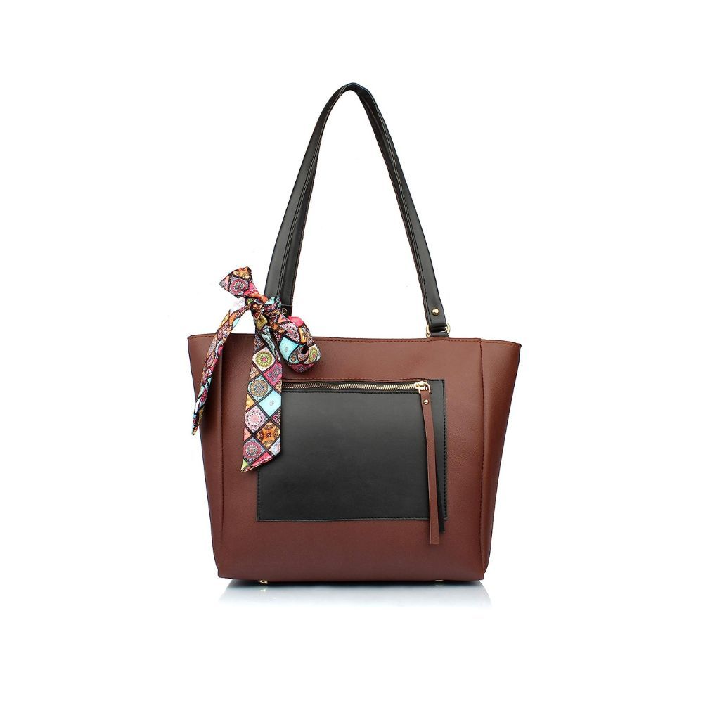 Mammon Women's Multi-colored Handbag(pkt-zip-ribn)