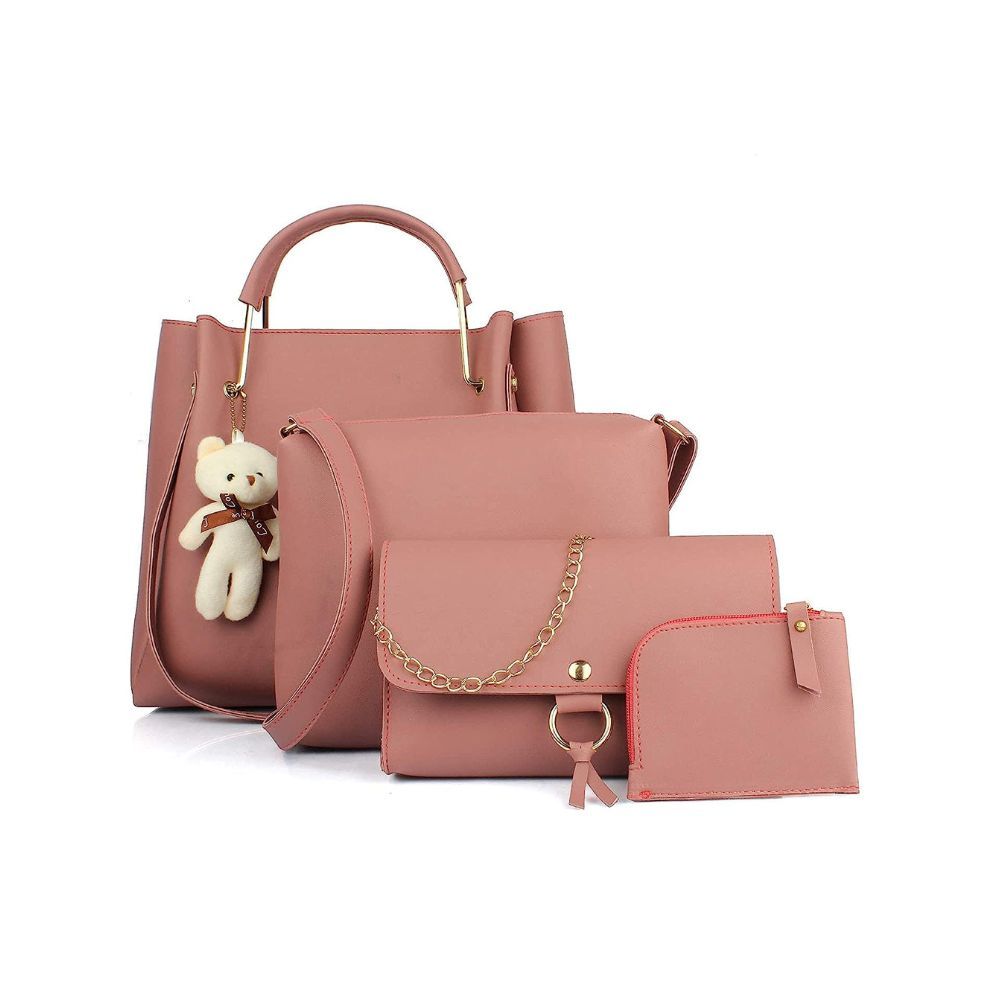 Mammon Women's PU Leather Handbag Combo