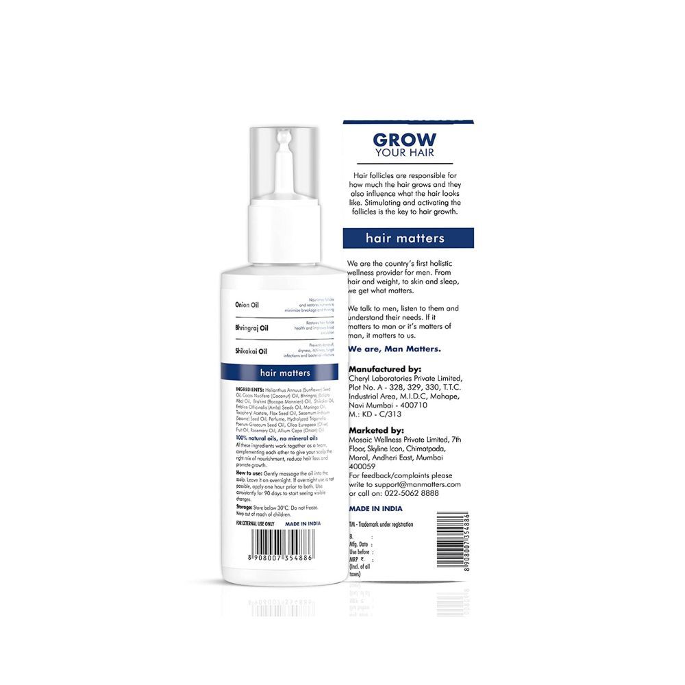 Man Matters Hair Oil for Men 100 ml | Onion Oil