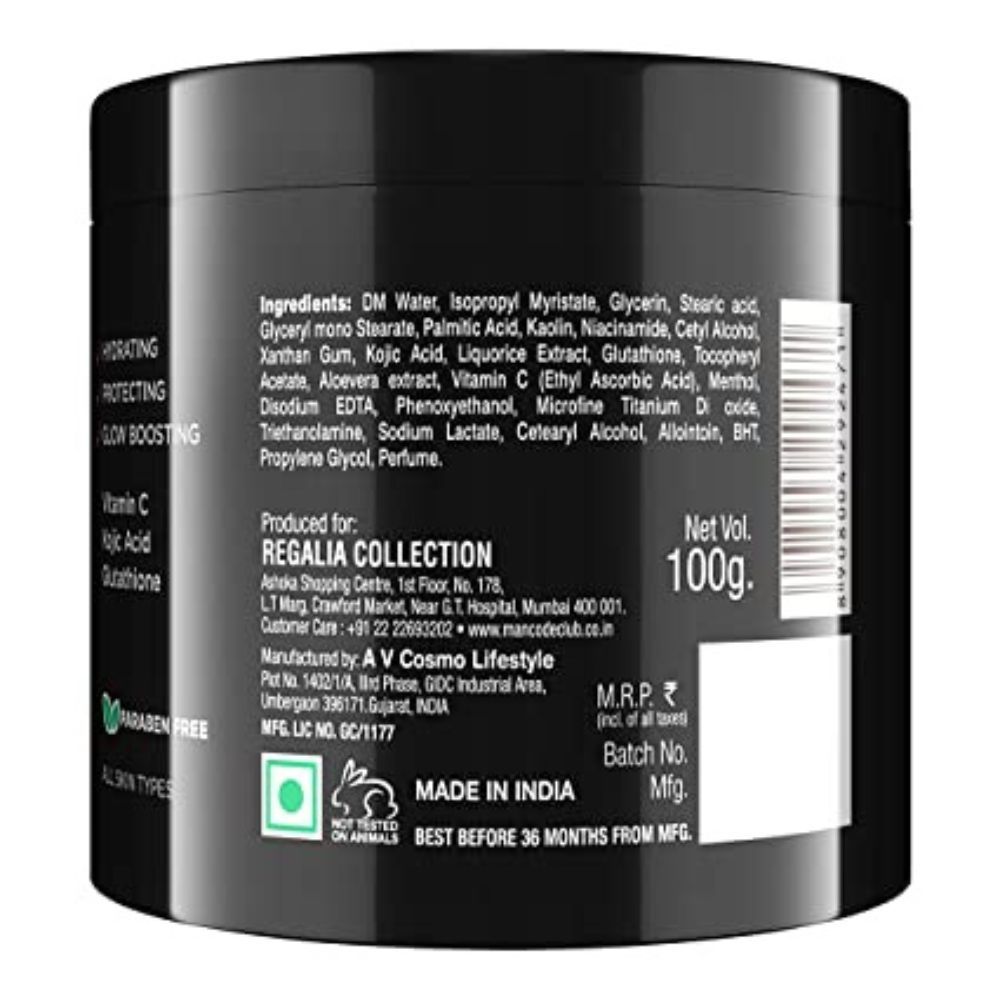 Mancode WHITENING CREAM FOR MEN - 100gm | Dark Spot Reduction | Non Greasy Moisturizer | Cream with UV Protect (Pack of 1)