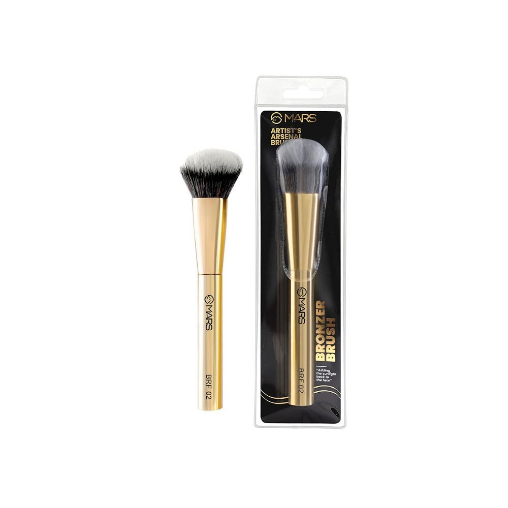 Mars Artist's Arsenal Professional Powder Bronzer & Foundation Makeup Brush- Gold 75GM (3Pc's)