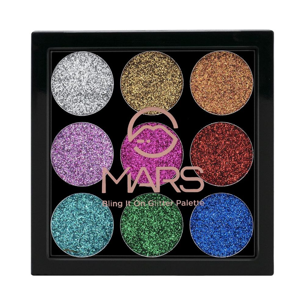 MARS Glitter Eyeshadow Palette Shimmery Finish, 7.65g (Multicolor)