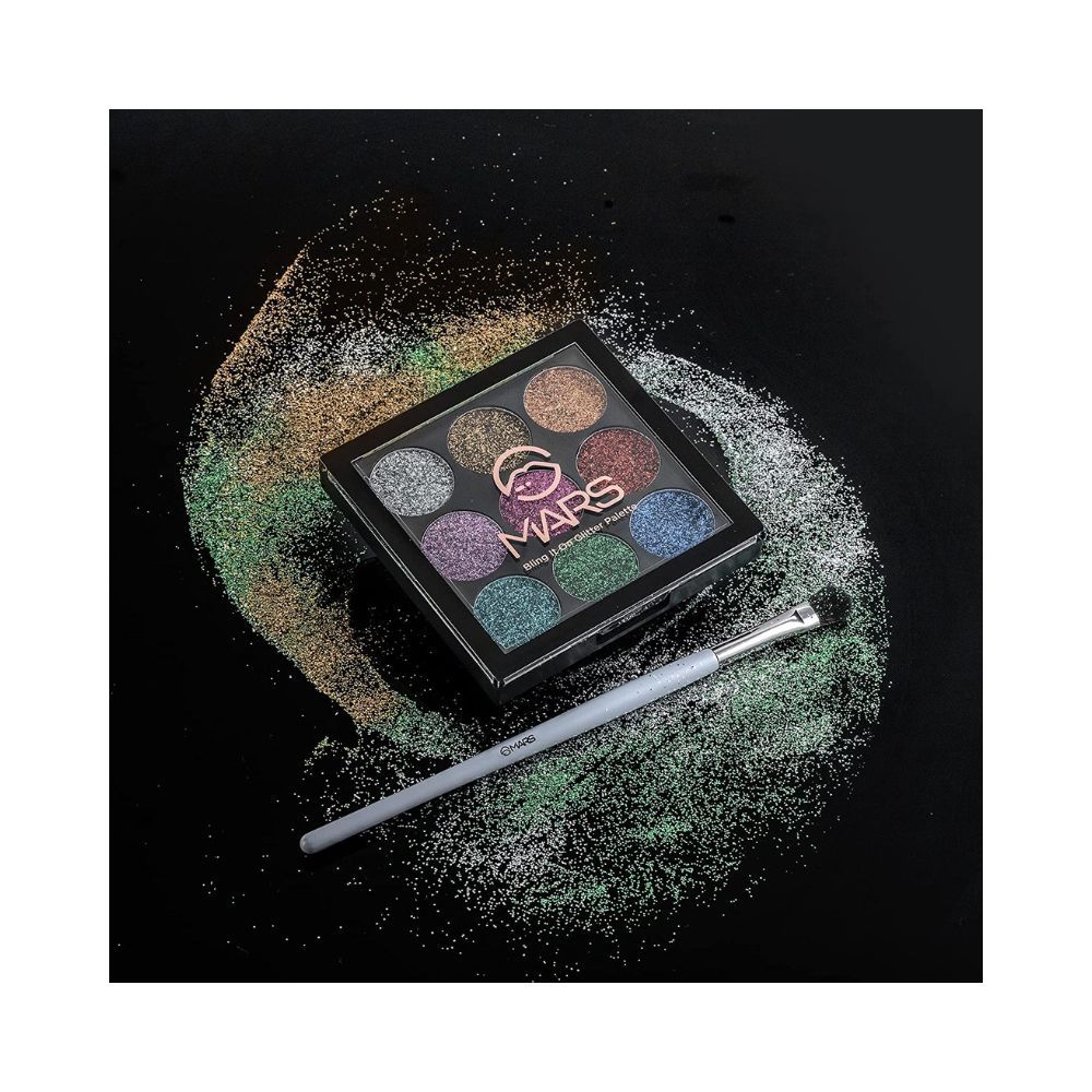 MARS Glitter Eyeshadow Palette Shimmery Finish, 7.65g (Multicolor)