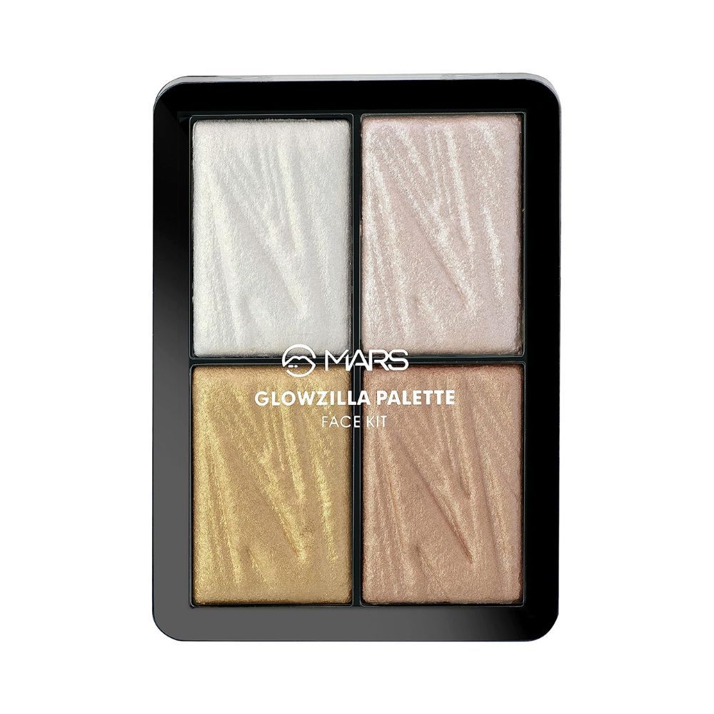 MARS Glowzilla Blush & Highlighter Palette for glass like finish (FP03-2)