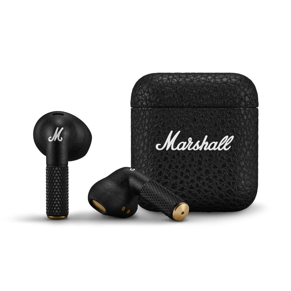 Marshall Minor Iv Wireless in Ear Earbuds with 30 Hours of Playtime Water-Resistant Wireless Charging- Black
