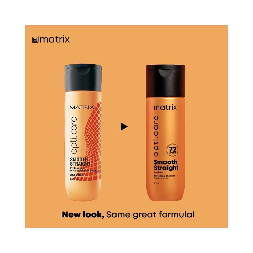 Matrix Opti Care Professional Shampoo | Controls frizz leaving hair salon like Smooth Straight