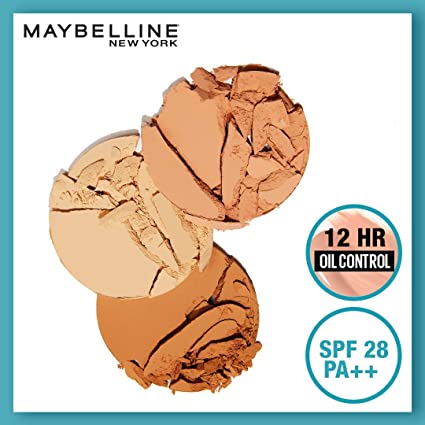 Maybelline New York Compact Powder, With SPF to Protect Skin from Sun, Absorbs Oil, Fit Me, 115 Ivory, 8g