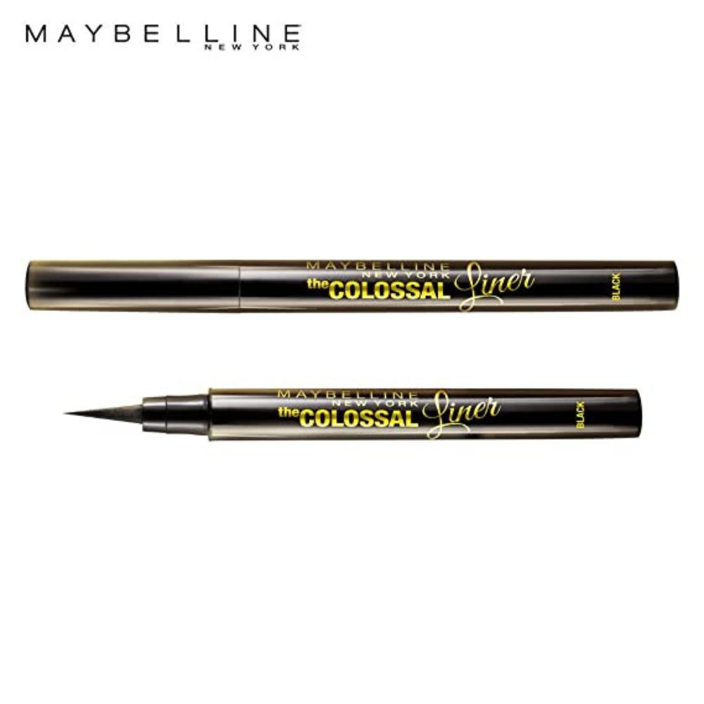 Maybelline New York Eyeliner, Flexi-tip Applicator, Long-lasting, The Colossal Liner, Black, 1.2g