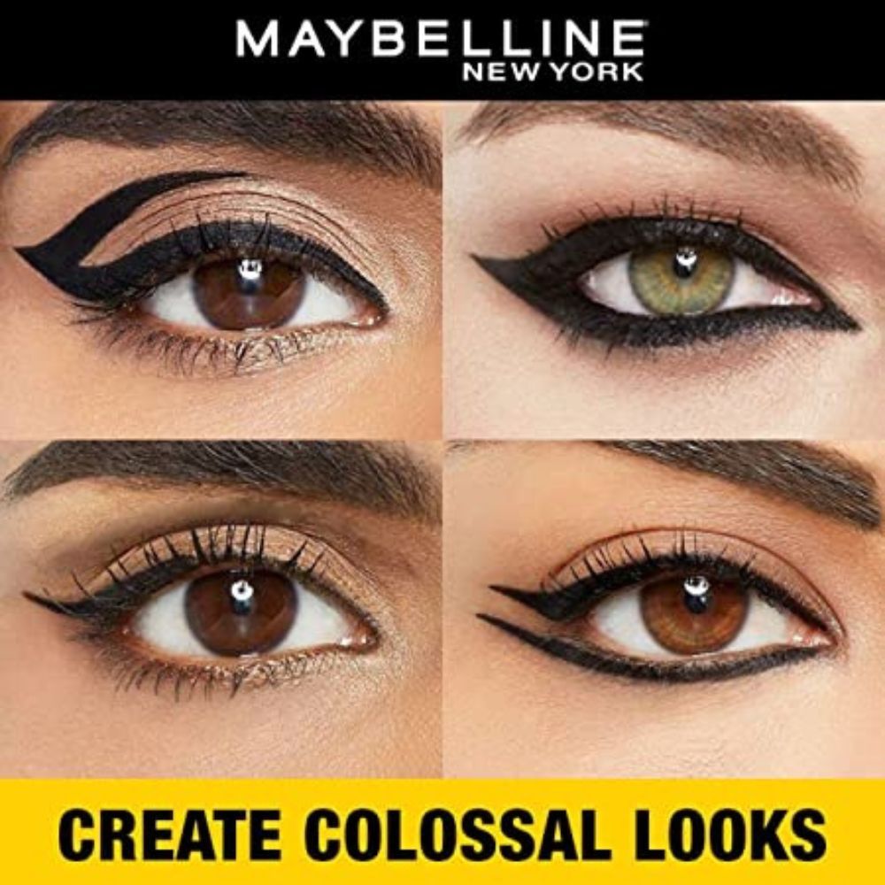 Maybelline New York Eyeliner, Smudge-proof and waterproof, Long-lasting, Colossal Bold Liner, Black, 3g