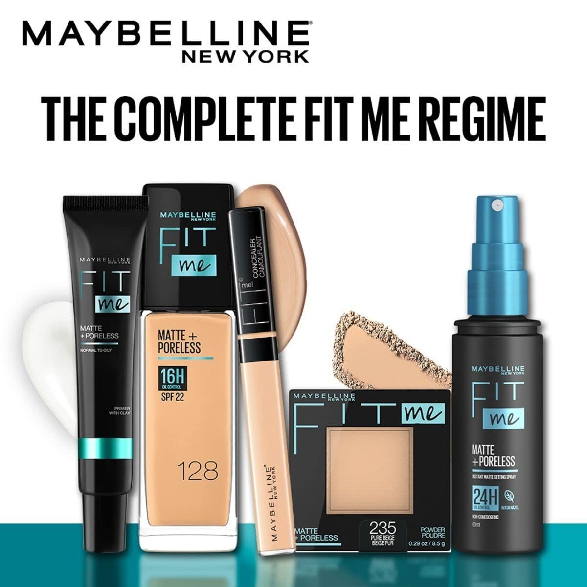 Maybelline New York Full Coverage Concealer, Matte & Poreless Ultra Blendable, Fit Me!, 40 Caramel, 6.8ml
