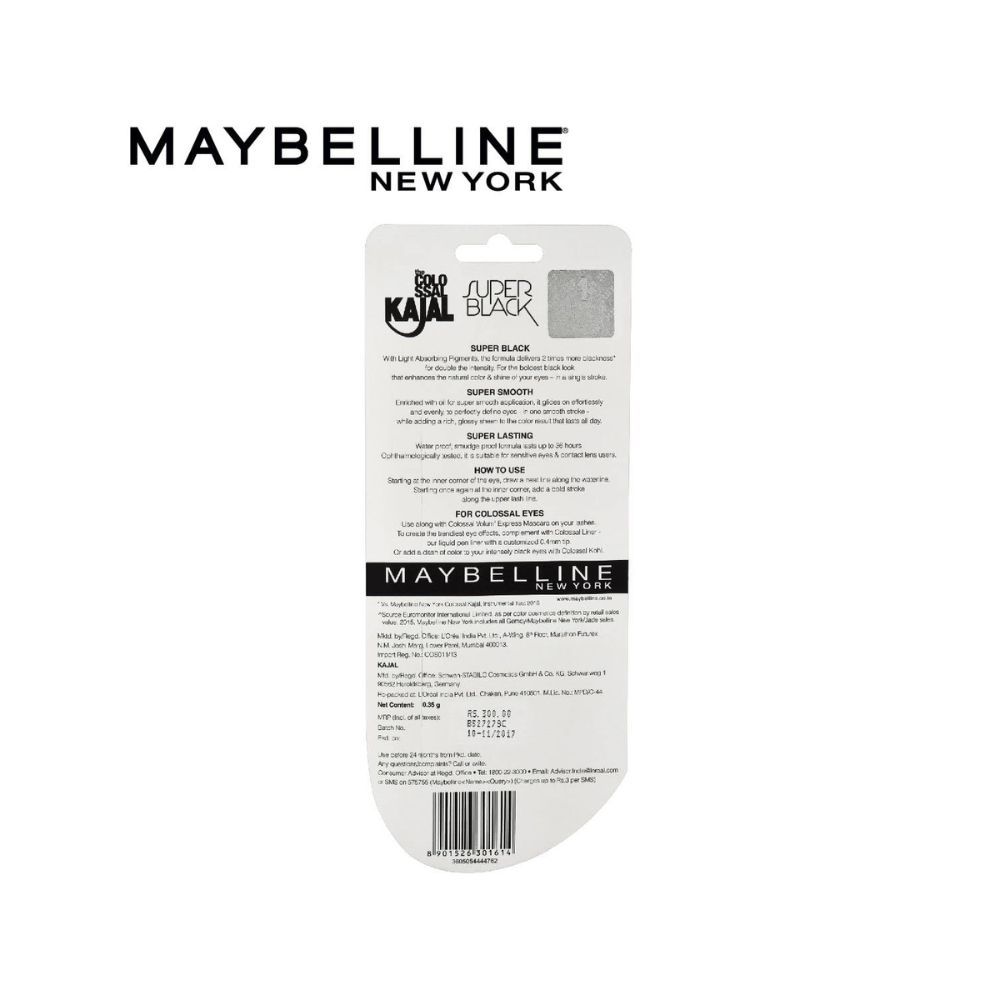 Maybelline New York Kajal, Super Black