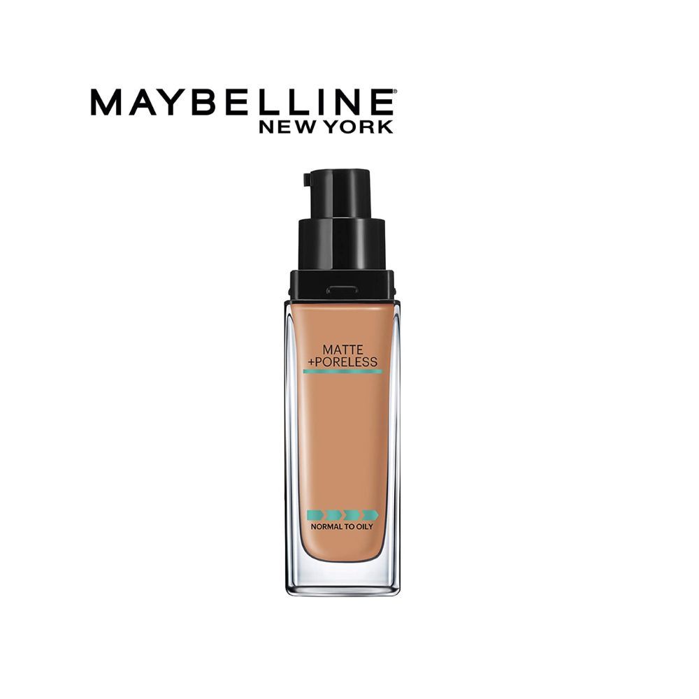 Maybelline New York Liquid Foundation, Matte Finish, With SPF, Absorbs Oil, Fit Me Matte + Poreless,Toffee , 30ml
