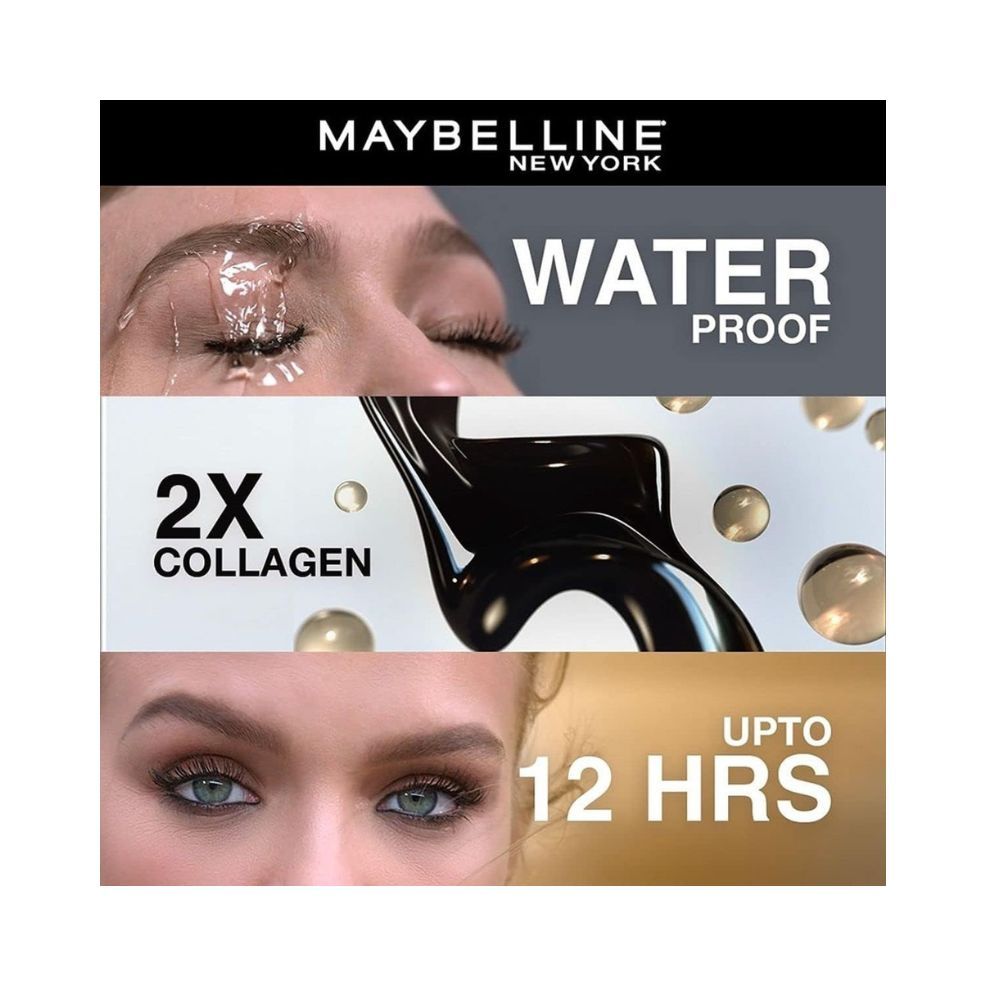 Maybelline New York Mascara, Volumizing & Lengthening, Waterproof, Black