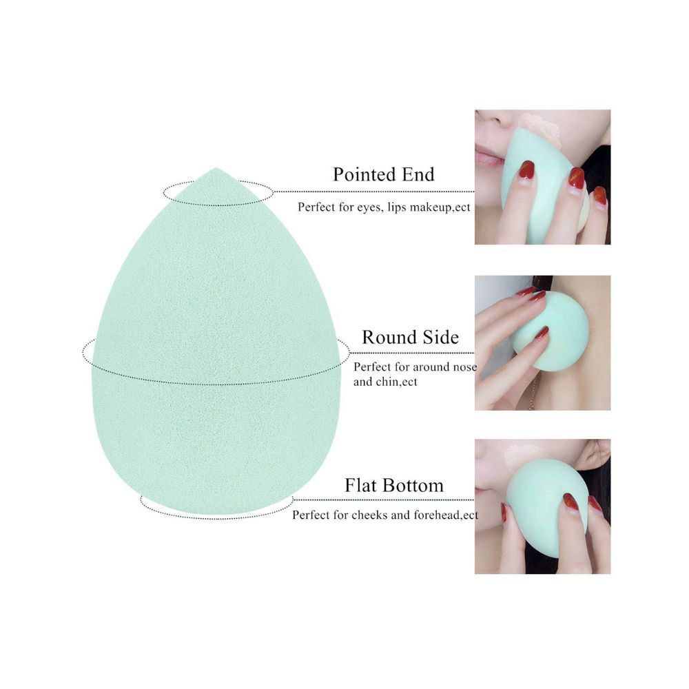 MAYU 10 Packs Makeup Sponge Blender Egg Shaped Foundation Blending Sponge