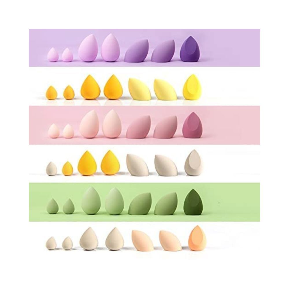 MAYU Makeup Sponge Set Beauty Blender with Egg Case, Soft Sponge For Liquid Foundation