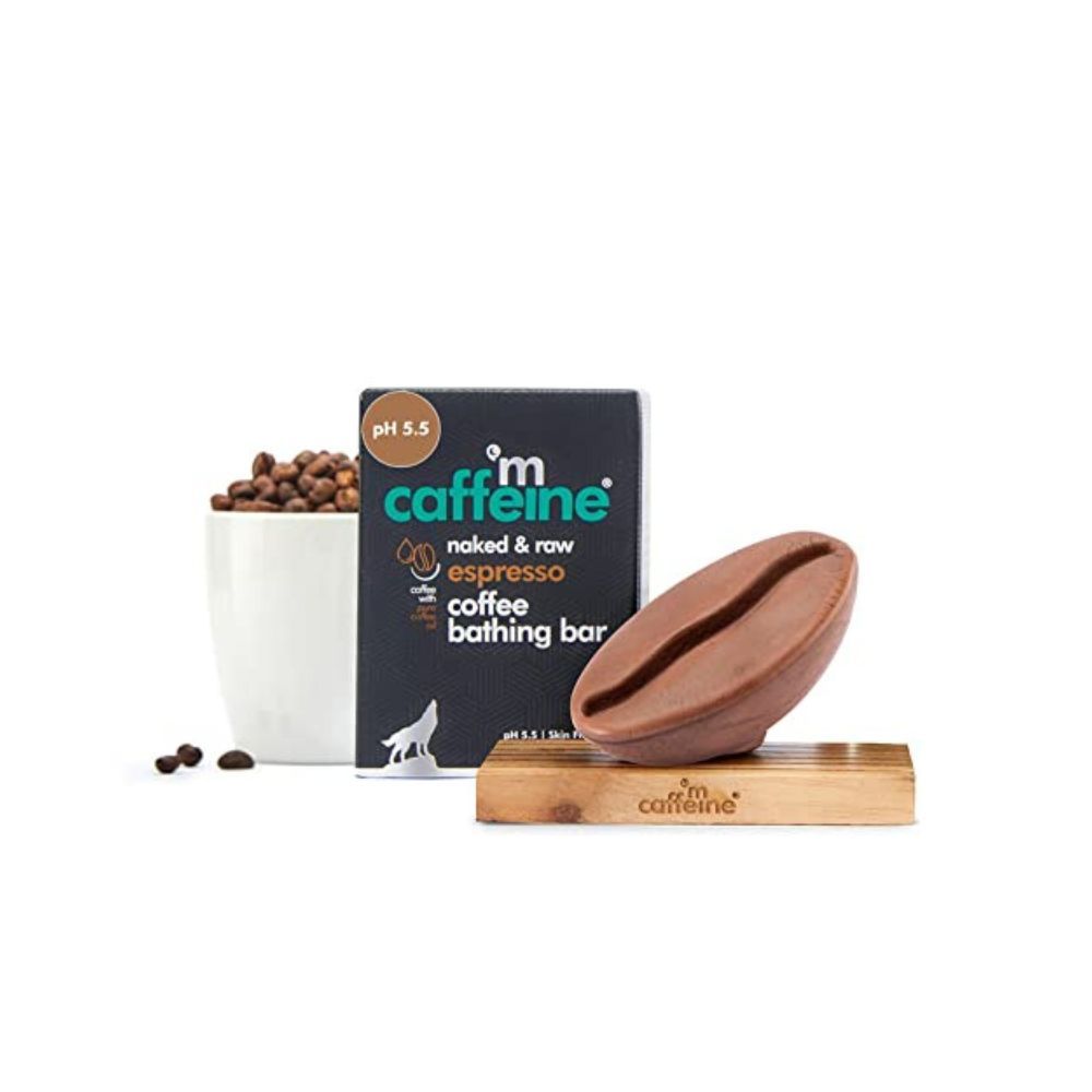 mCaffeine Espresso Bathing Bar (100gm) for Deep Cleansing and Toning