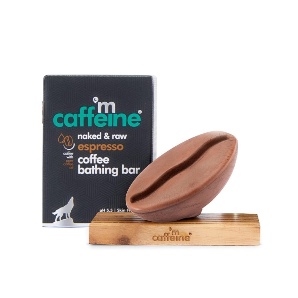 mCaffeine Espresso Bathing Bar (100gm) for Deep Cleansing and Toning