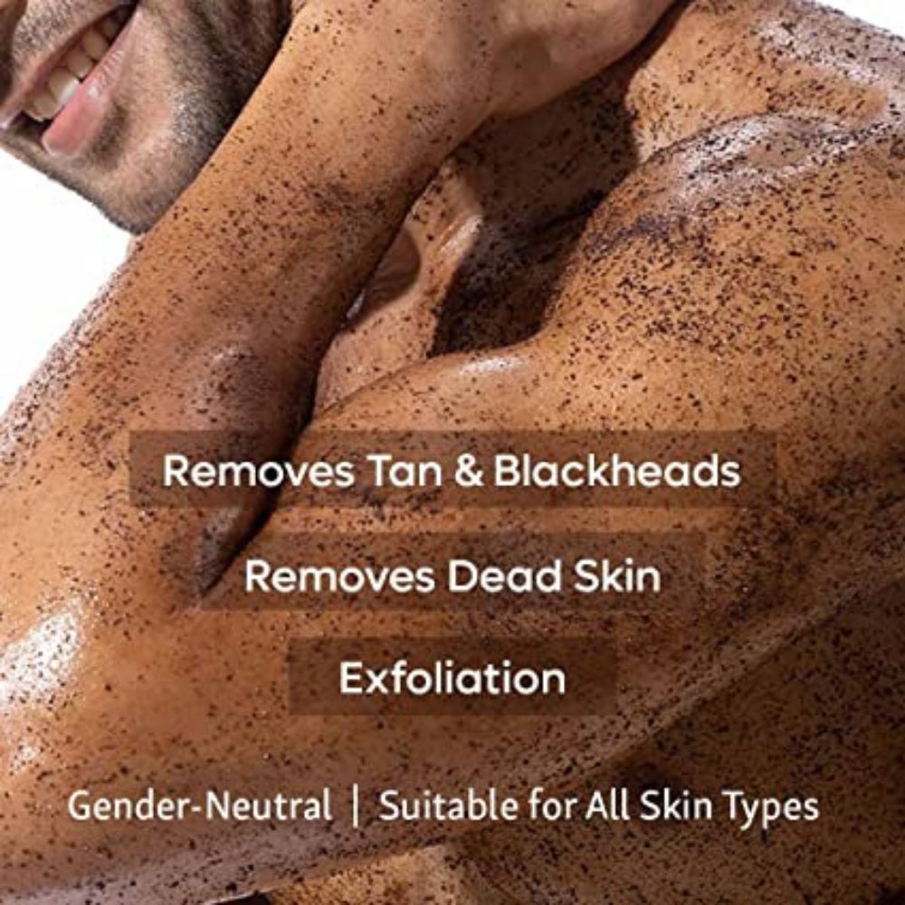 mCaffeine Exfoliating Coffee Face & Body Scrub Combo For Tan Removal | For Women & Men | Removes Blackheads and Dirt from Face, Neck, Elbows & Knees for Soft & Smooth Skin - 200gm