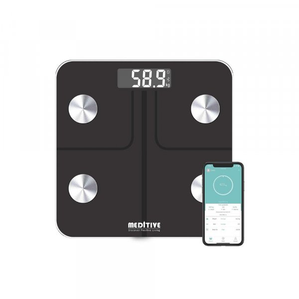 MEDITIVE Bluetooth Digital BMI Weight Scale with Body Fat Analyzer