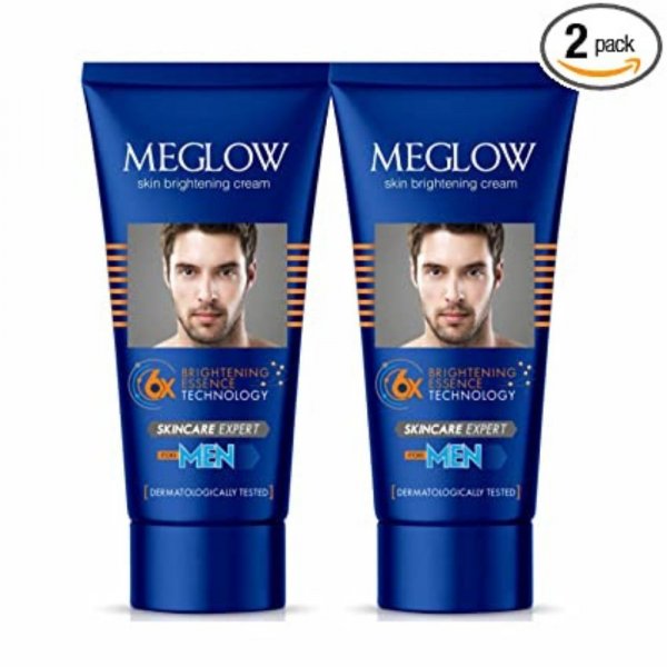Meglow Face Cream Combo Pack of 2 for Men, 50g- Aloevera Extracts Helps to Brightening &amp; Moisturize Skin|SPF 15|Paraben Free|Vitamin E|