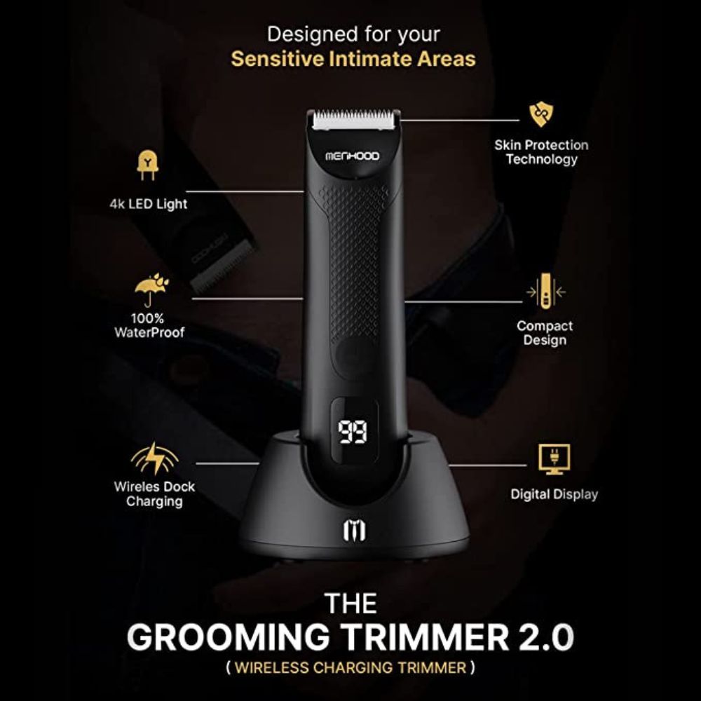 MENHOOD Men's WaterProof Cordless Grooming Trimmer 2.0 for Men