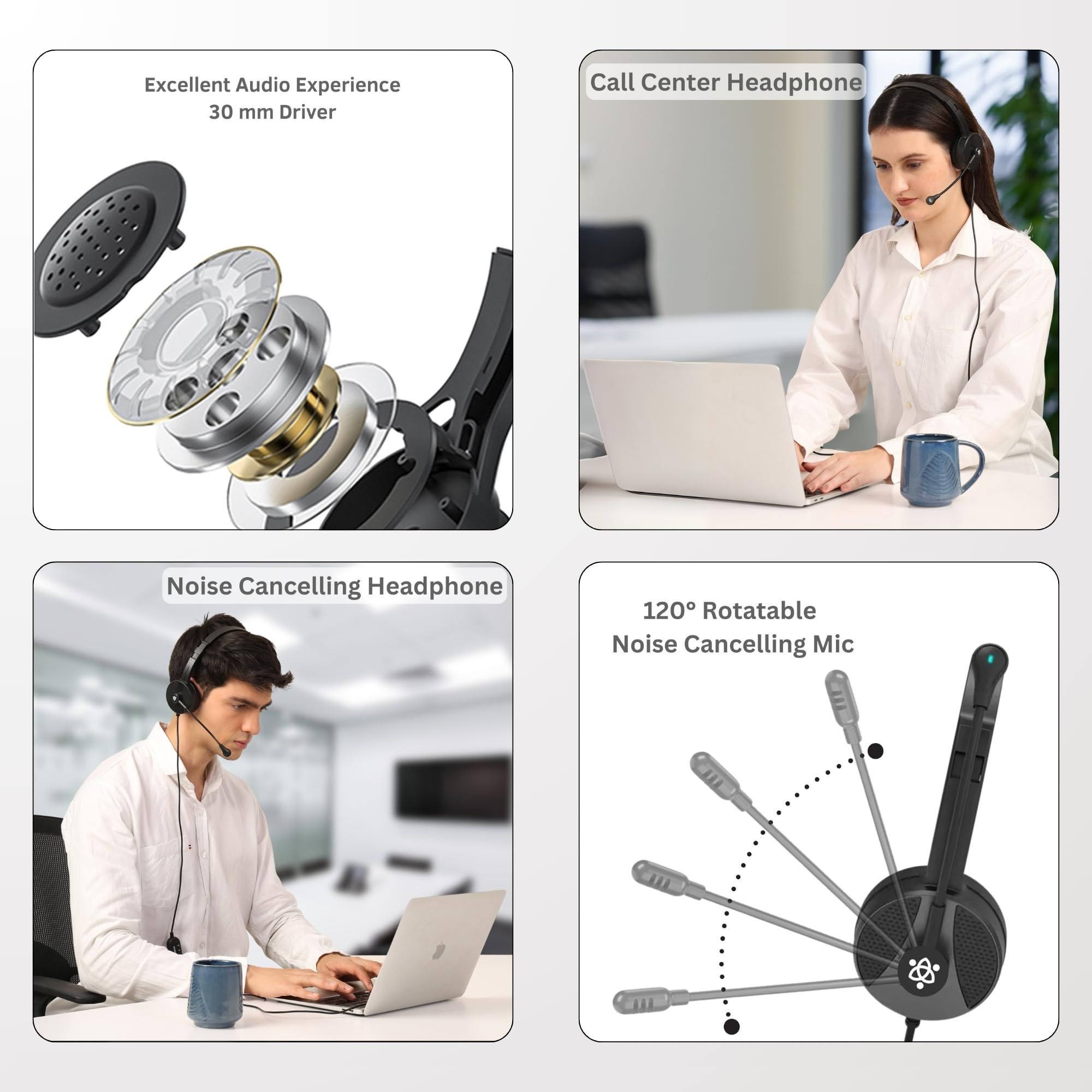 Metaind Wired USB Headphone with Noise Cancelling Mic  HD Sound  Comfort for Zoom Teams  Call Centers  USB Headset for PC  Laptop  Model MetaMT50 Black