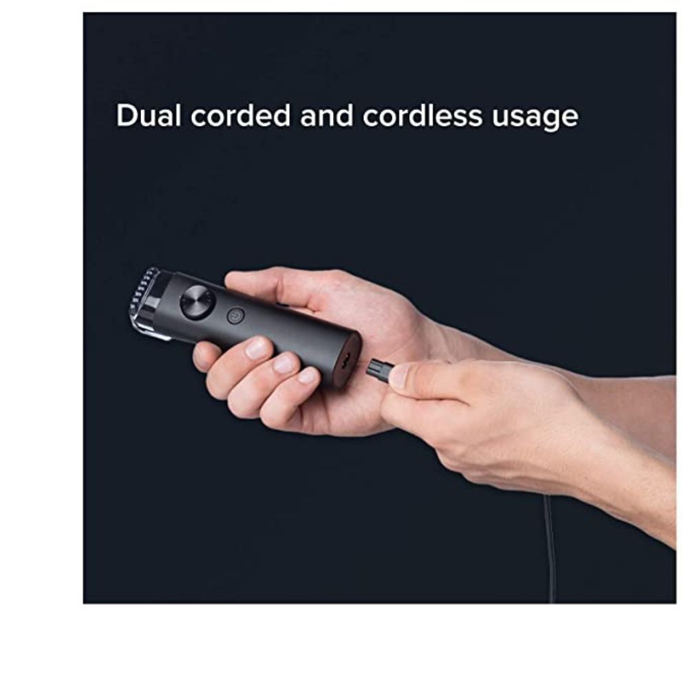 Mi Corded & Cordless Waterproof Beard Trimmer with Fast Charging - 40 length settings, Black