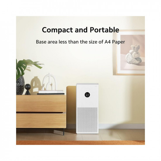 MI Xiaomi Smart Air Purifier 4 Lite, High Efficiency Filter, Removes 99.97% Airpollutants, Bacteria & Viruses & Odor, Large Coverage Area Up To 462 Sq. Ft, App, Wi-Fi & Voice Control-Alexa/Ga
