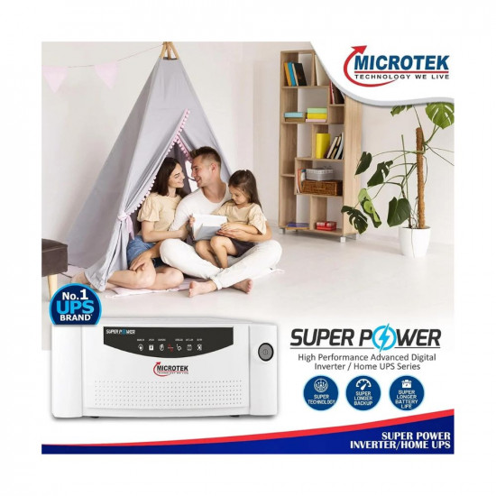 Microtek Brand Super Power Advanced Digital Inverter/UPS Series for Home, Office & Shops - 800VA/672W (900-12V)