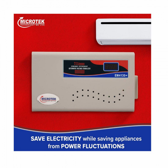 Microtek EM4130 Automatic Voltage Stabilizer for AC up to 1 5 ton 130V 300V
