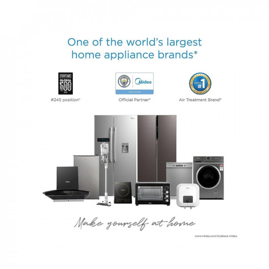 Midea 591L Side By Side Refrigerator with Inverter (MRF5920WDSSF, Silver, SS Finish, Water Dispenser)
