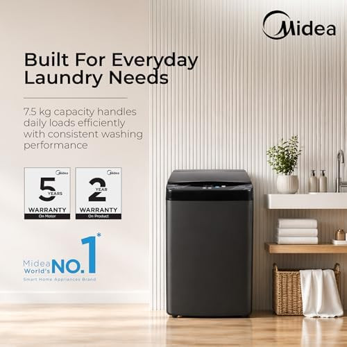 Midea 75 kg Fully Automatic Top Load Washing Machine MWMTL075FP0PNMB Mid Black - product image 3