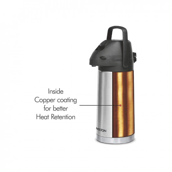 Milton Beverage Dispenser 4500 for Serving Tea and Coffee, 4250 ml, Silver & Milton Pinnacle 2000 Thermosteel 24 Hours Hot or Cold Dispenser, 1910 ml, Silver