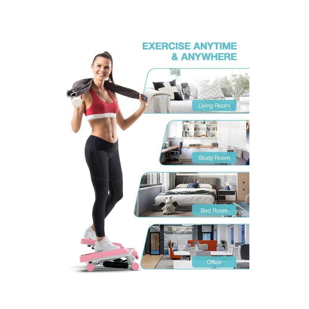 Mini Exercise Stepper, Stair Steppers with Resistance Bands