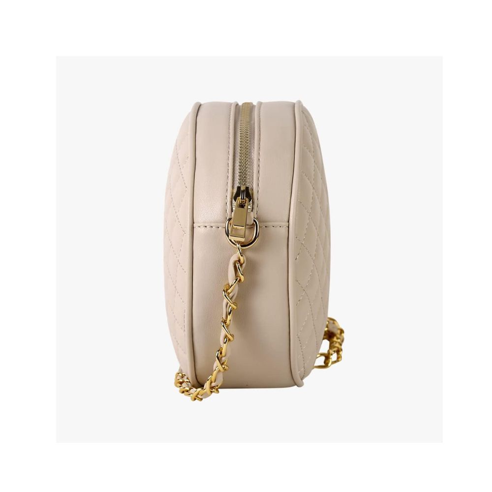 Miniso Diamond Lattice Pattern Round Crossbody Bag,Side Sling Bag for Women and Girls