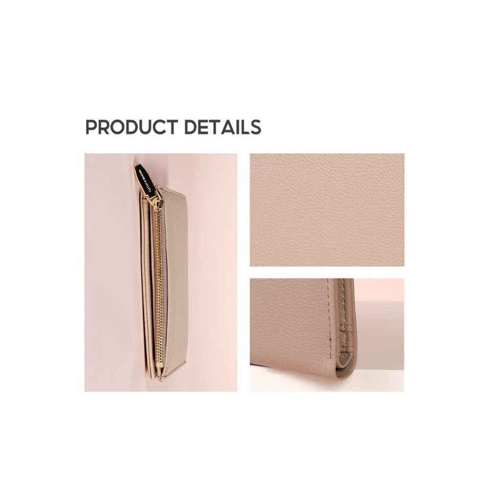 Miniso Lether Women Wallet,Wallet Purse Clutch with Card Slots and Coin Holder