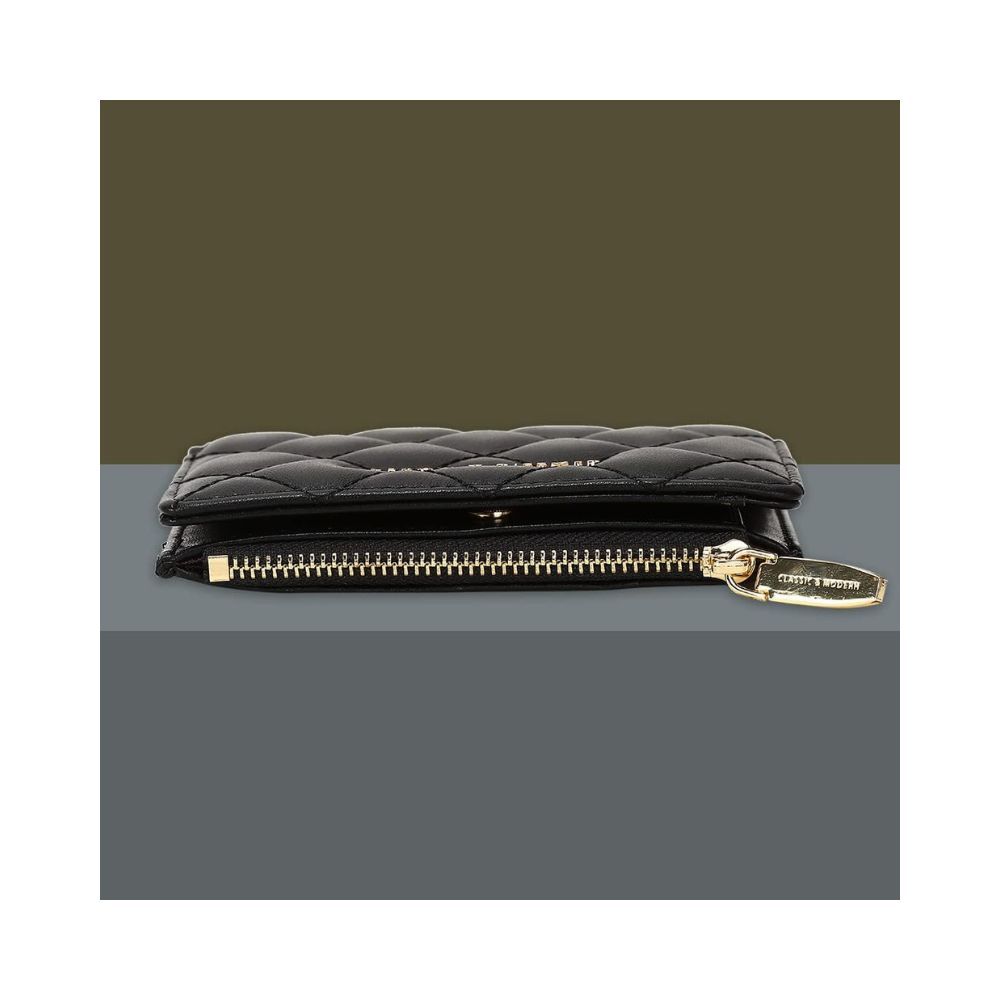 Miniso Polyester;Polyurethane Women Purse(Black)