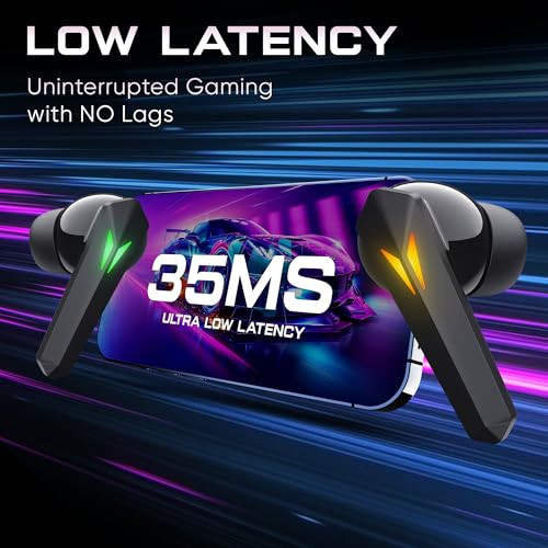 Mivi Commando X7 Just Launched Gaming in Ear Earbuds 35ms Low Latency Aurora Lights Dual RGB13mm Bass Drivers 50Hrs PlaytimeType C AI ENC Made in India Ear buds Wireless Bluetooth Gaming TWS