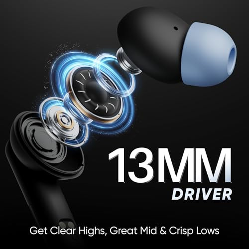 Mivi DuoPods C1 New Launch HD Call Clarity Ear Buds Wireless  Longer Playtime  13mm Bass Drivers  Low Latency for Best Gaming Experience  Type-C Charging  Made in India TWS Earbuds