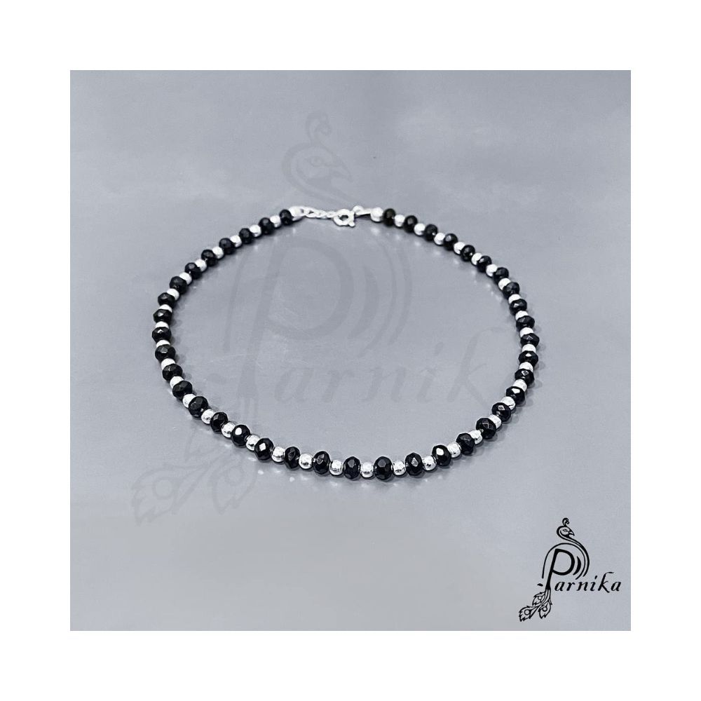 MJ 925 Trendy Nazariya Payal (Anklets) in Pure 92.5 Sterling Silver for Women & Girls (Balls - 1 Pc)