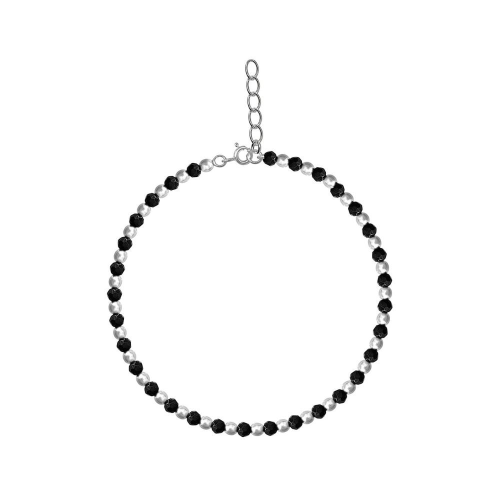 MJ 925 Trendy Nazariya Payal (Anklets) in Pure 92.5 Sterling Silver for Women & Girls (Balls - 1 Pc)
