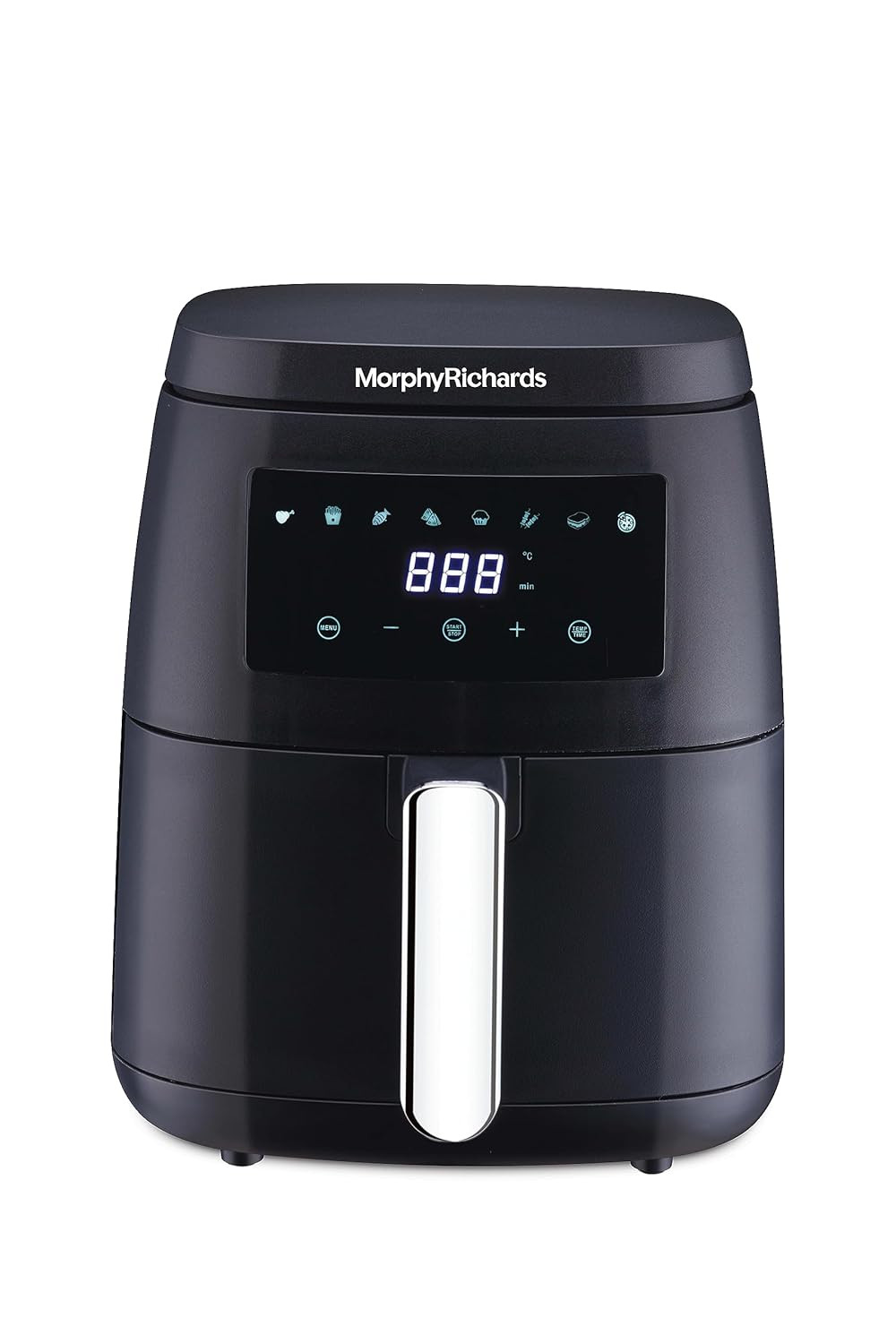 Morphy Richards Digital Air Fryer For Home1500W With Digital ControlDual Fan TechnologyAdjustable Time  Temperature ControlVoltage Fluctuation Protection2-Yr Warranty By BrandBlack 5 liter