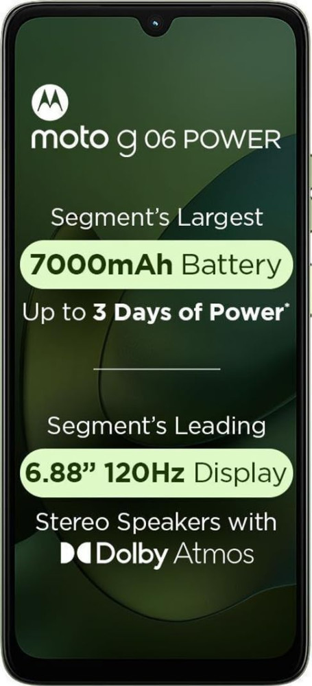 Image of Moto g06 Power (Pantone Tendril, 64 GB) (4 GB RAM)